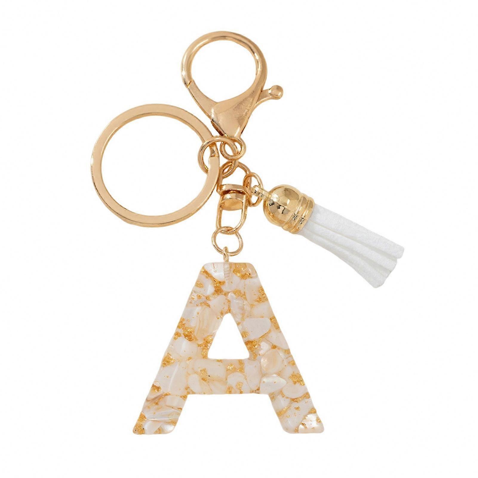 Durable A-Z Initial Keychain for Backpacks and Purses