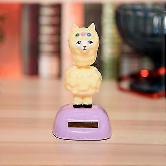 Solar Powered Alpaca Dancing Toy for Car Dashboard or Home Decor, BatteryFree Motion Figurine