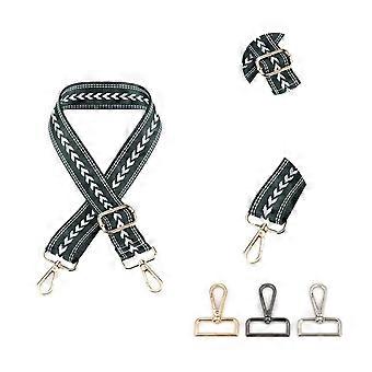 Adjustable Crossbody Bag Strap Replacement, Wide Comfortable Shoulder Bag Strap with Light Gold Buckle (E12)
