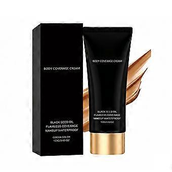 2pcs Waterproof Concealer Foundation Cream (Cocoa Shade), lightweight, skin-friendly, natural finish, convenient for daily use