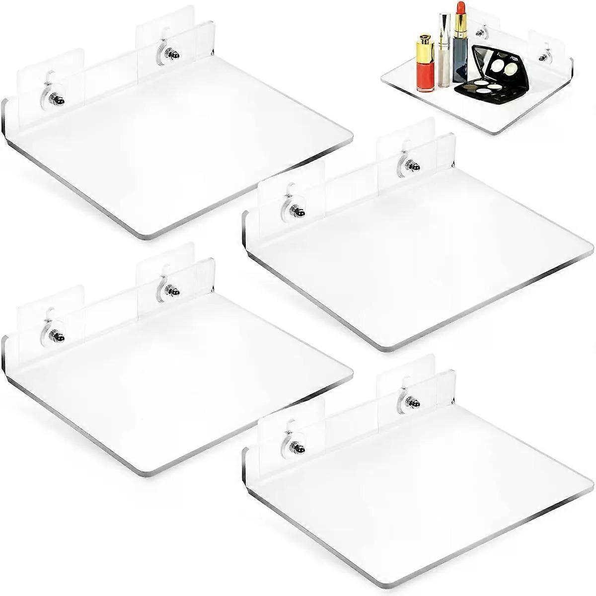 Floating Shelves 4 Pcs Wall Storage Self Adhesive