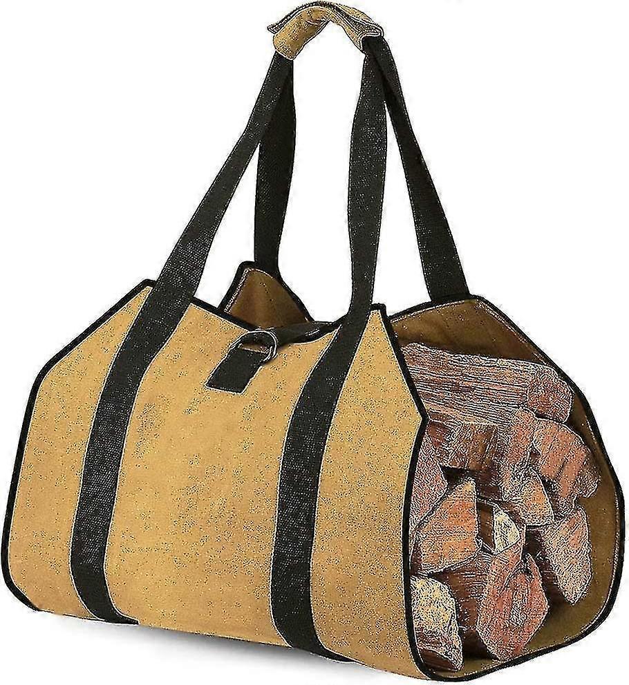 Durable Waxed Canvas Log Carrier