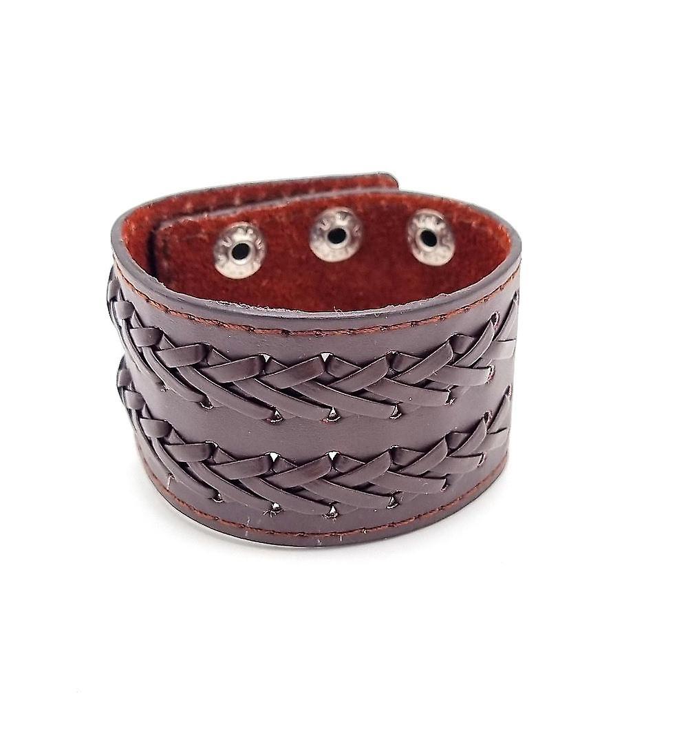 Braunes Armband mit Schnürung 