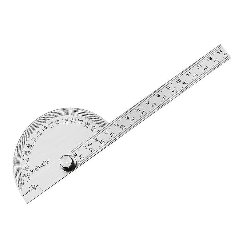 0-180 Degree Round Head Protractor, Multifunctional Stainless Steel Angle Protractor, Round Head Engineer Protractor Protractor For Painting