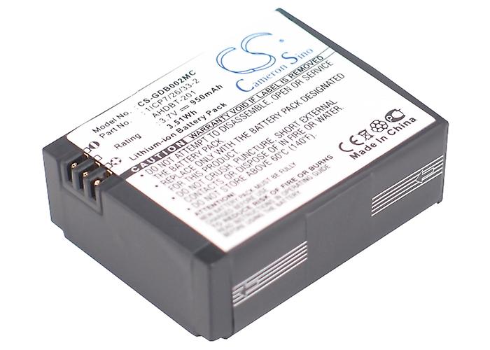 适用于 GoPro HD Hero3+ Silver Hero 3 AHDBT-201 AHDBT-301 AHDBT-302 950mAh 的电池