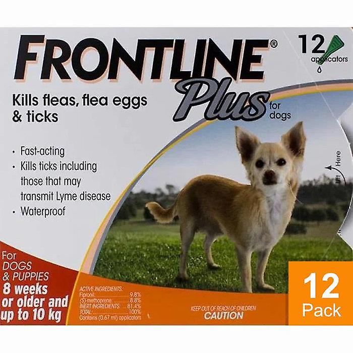 Frontline Plus for Dogs Under 10kg (22lbs) - 12 Pipettes