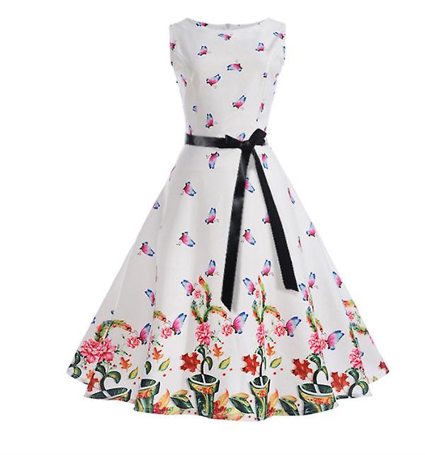 2022 Trend New Retro Hepburn Style Waist And Slim Dress With Belt For Women