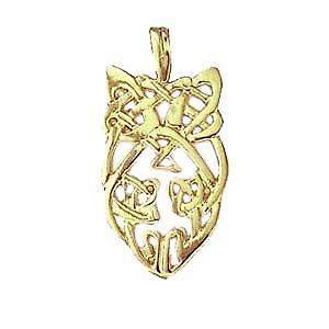9ct Gold 27x15mm Celtic knot design Pendant