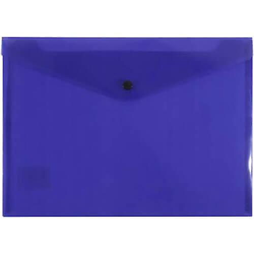 Bantex Secure Button Closure Document Folder A4 Bright Translucent Colours