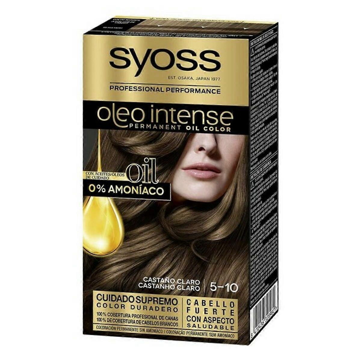 Permanent Dye Syoss Olio Intense Ammonia-free Nº 5,10 Light Brown
