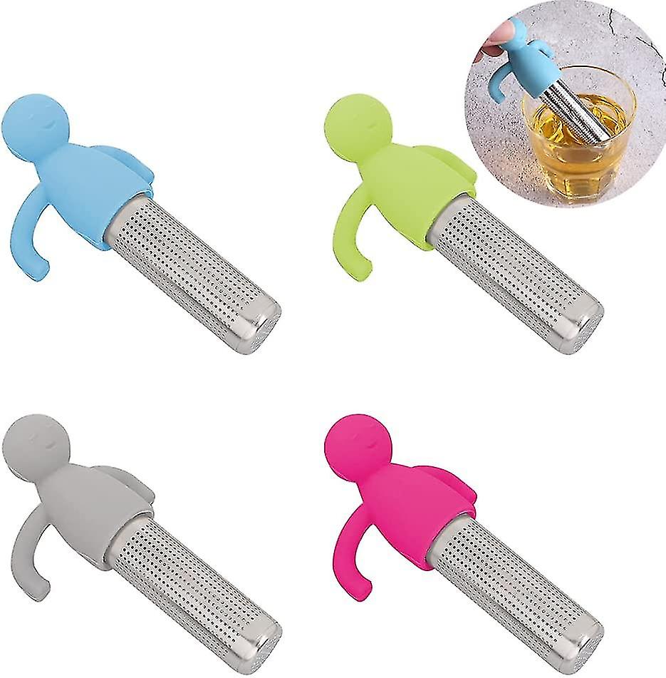 4 Pack Tea Infuser For Loose Leaf Tea, Stainless Steel, Extra Fine Mesh, Cute Tea Filter For Cup