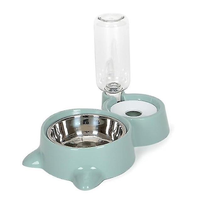 Blue Automatic Double Water & Rice Storage Bowl For Pet Cat Dog