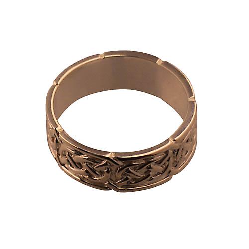 9ct Rose Gold 8mm Celtic Wedding Ring Size R