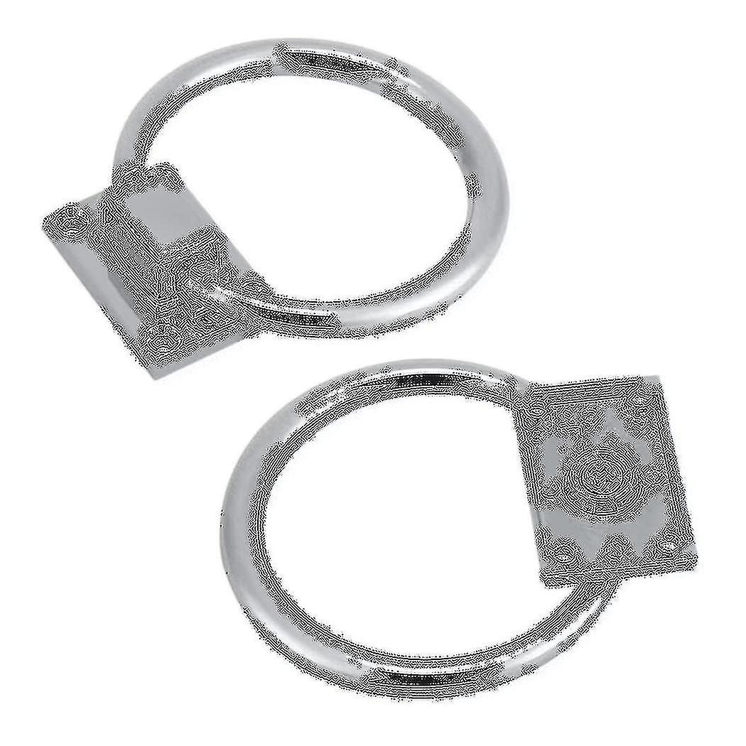 2 Pcs Zinc Alloy Pull Ring Wardrobe Pull Handle With Screws, Silver