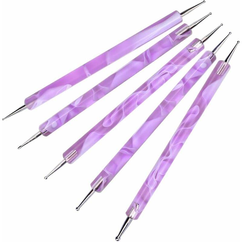 5PCS nail pens (purple),