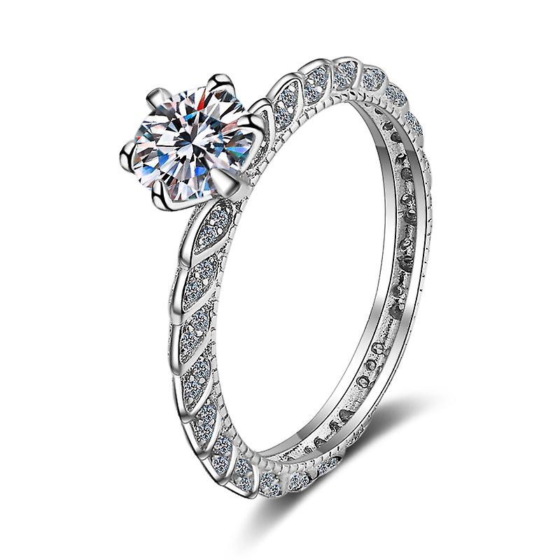 925 Sterling Silver Moissanite Ring