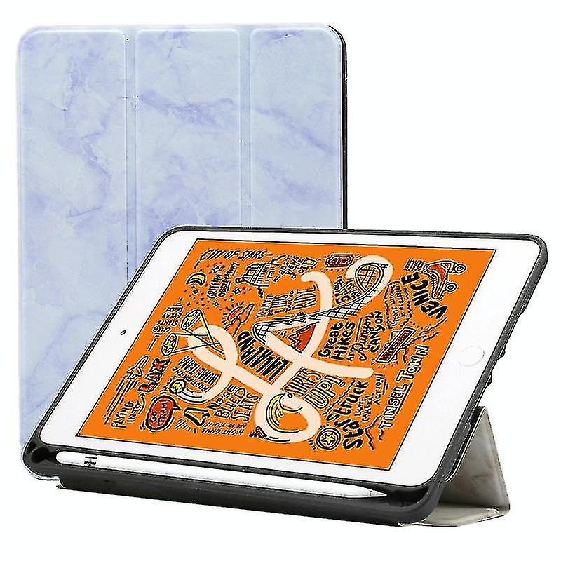 Marble Texture Pattern Horizontal Flip Leather Case For Ipad Mini 2019, With Three-folding Holder & Pen Slot & Sleep / Wake-up Function