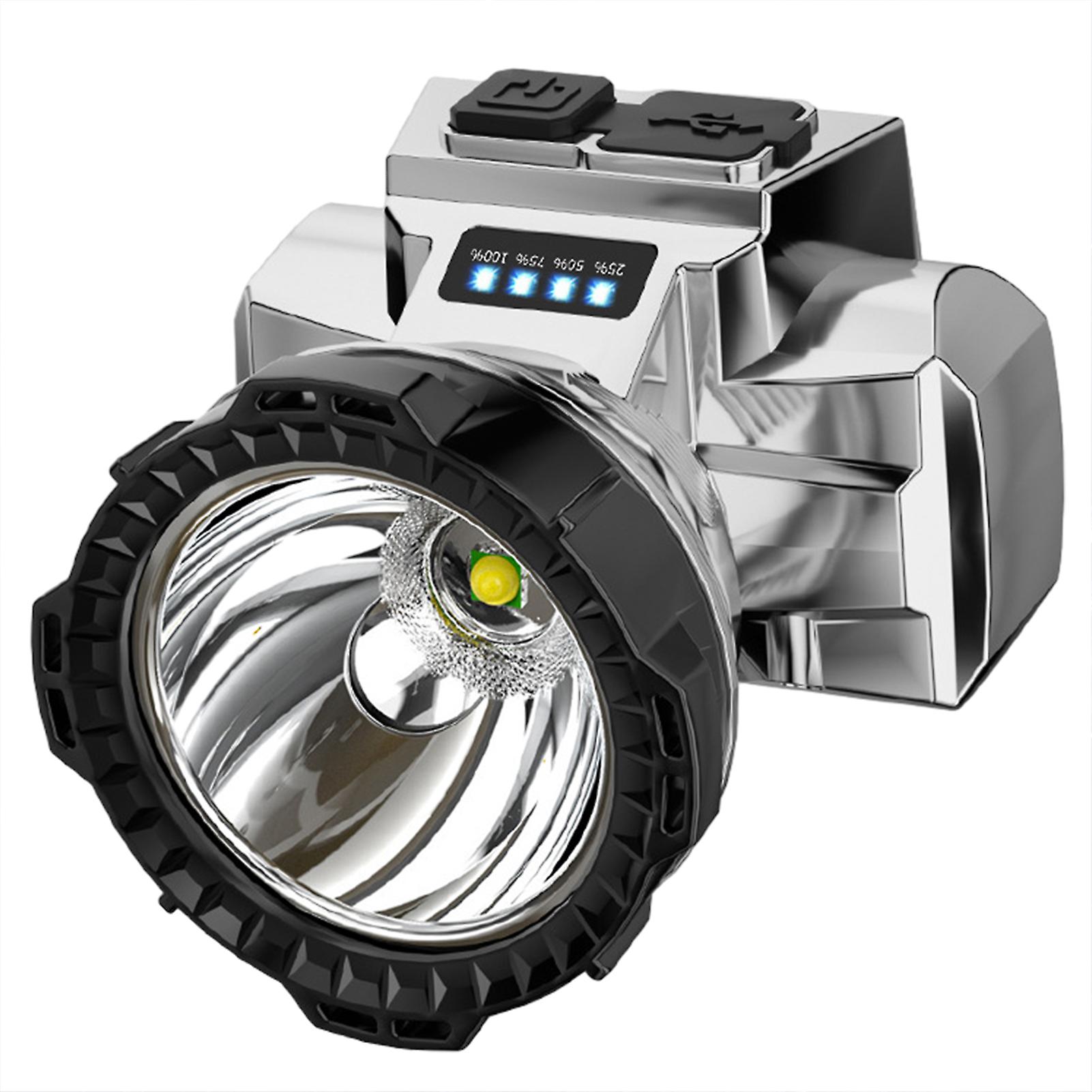 Simple Head-mount Headlight USB Charging LED Head Flashlight for Climbing