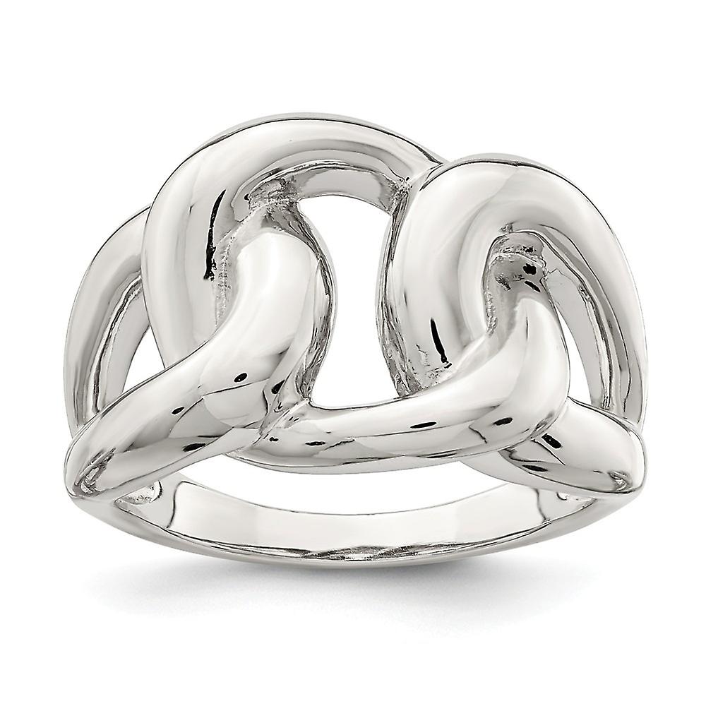 925 Sterling Silver Linked Knot Ring-Ring for Women - Ring Size: 6 to 8