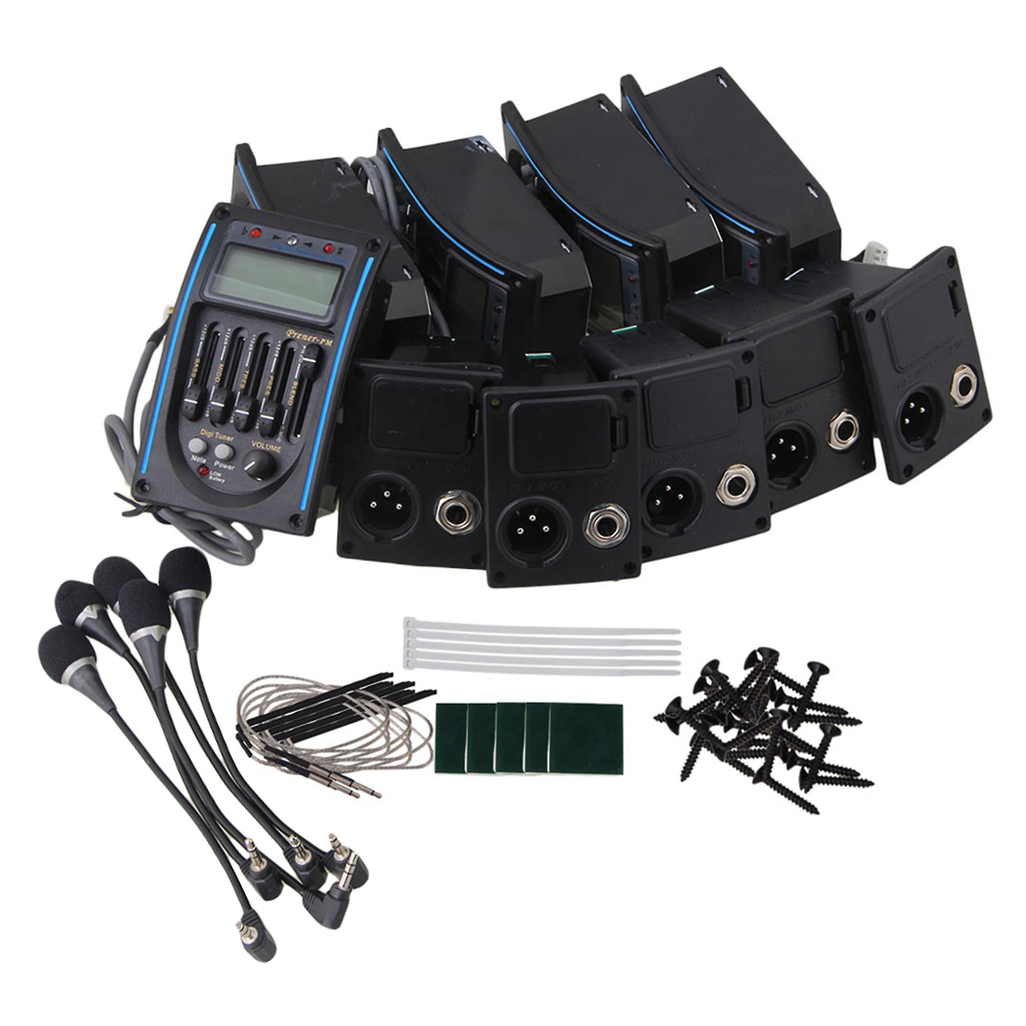 5 Band Acoustic Guitar Equalizer EQ & LCD Tuner RK-4M With Microphone Set of 5