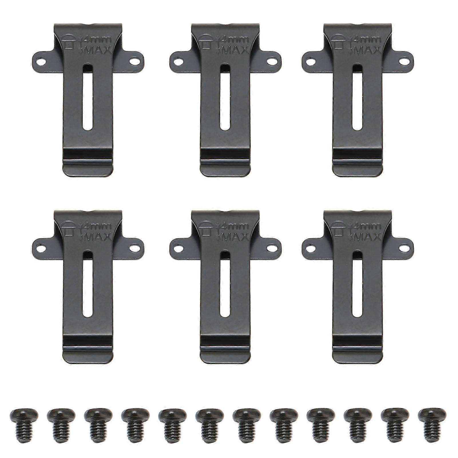 6 Pack Belt Clips for Kenwood TK-208, TK-308 and Baofeng BF-888S Handheld Radio
