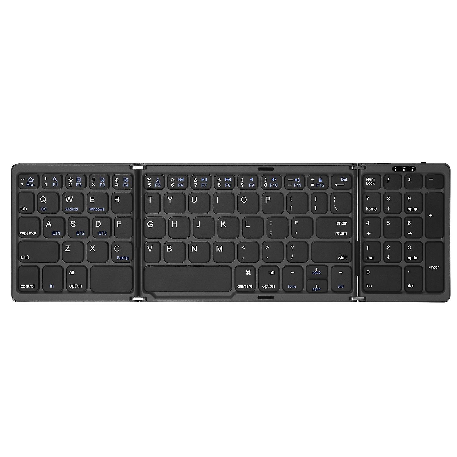 B089 Bluetooth Foldable Keyboard with Numeric B089 (Black)
