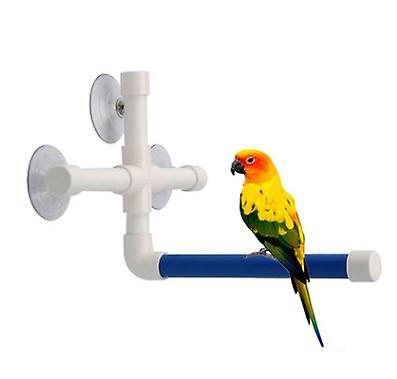 Parrot Sucker Perch - Plastic Bird Perch, PET Shower Platform with Suction Cup
