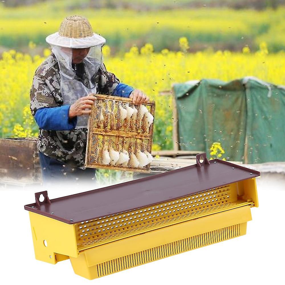 Removable Yellow Plastic Pollen Trap With Ventilated Pollen Tray Beekeeping Tool