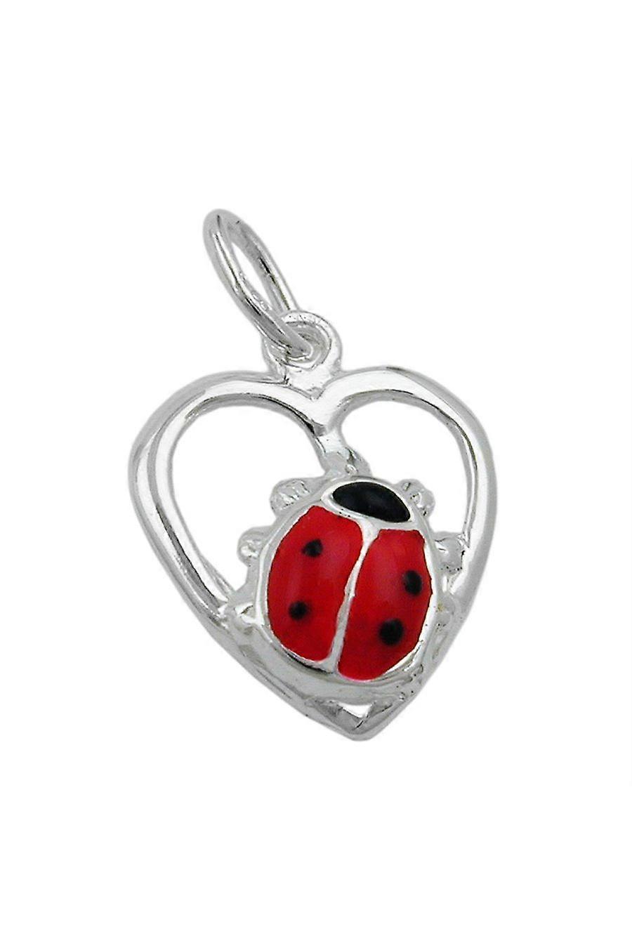 Pendant Heart With Ladybird Silver 925 - Gl92422