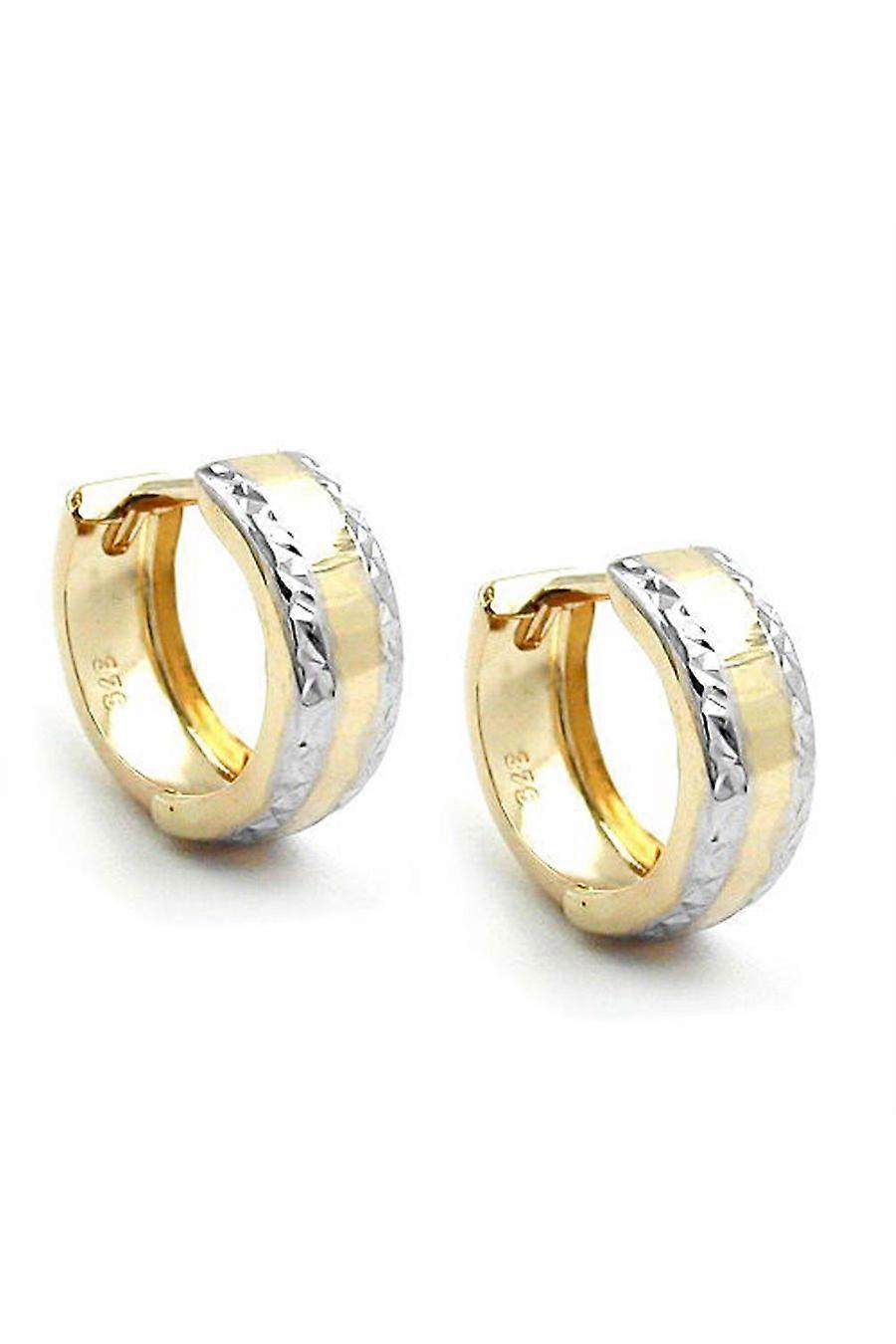 Hoop Earrings Diamond Cut 9k Gold - Gl431058