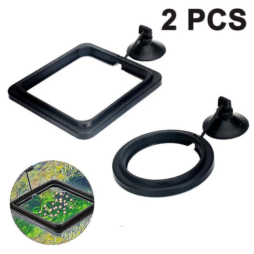 2 Pcs Fish Feeding Ring, Fish Safe Floating Food Feeder Circle