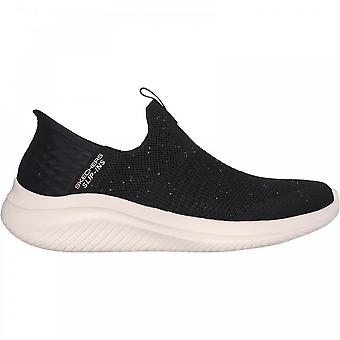 Women's Skechers Ultra Flex 3.0 | Black/Rose Gold | Womens Slip Ins Trainers