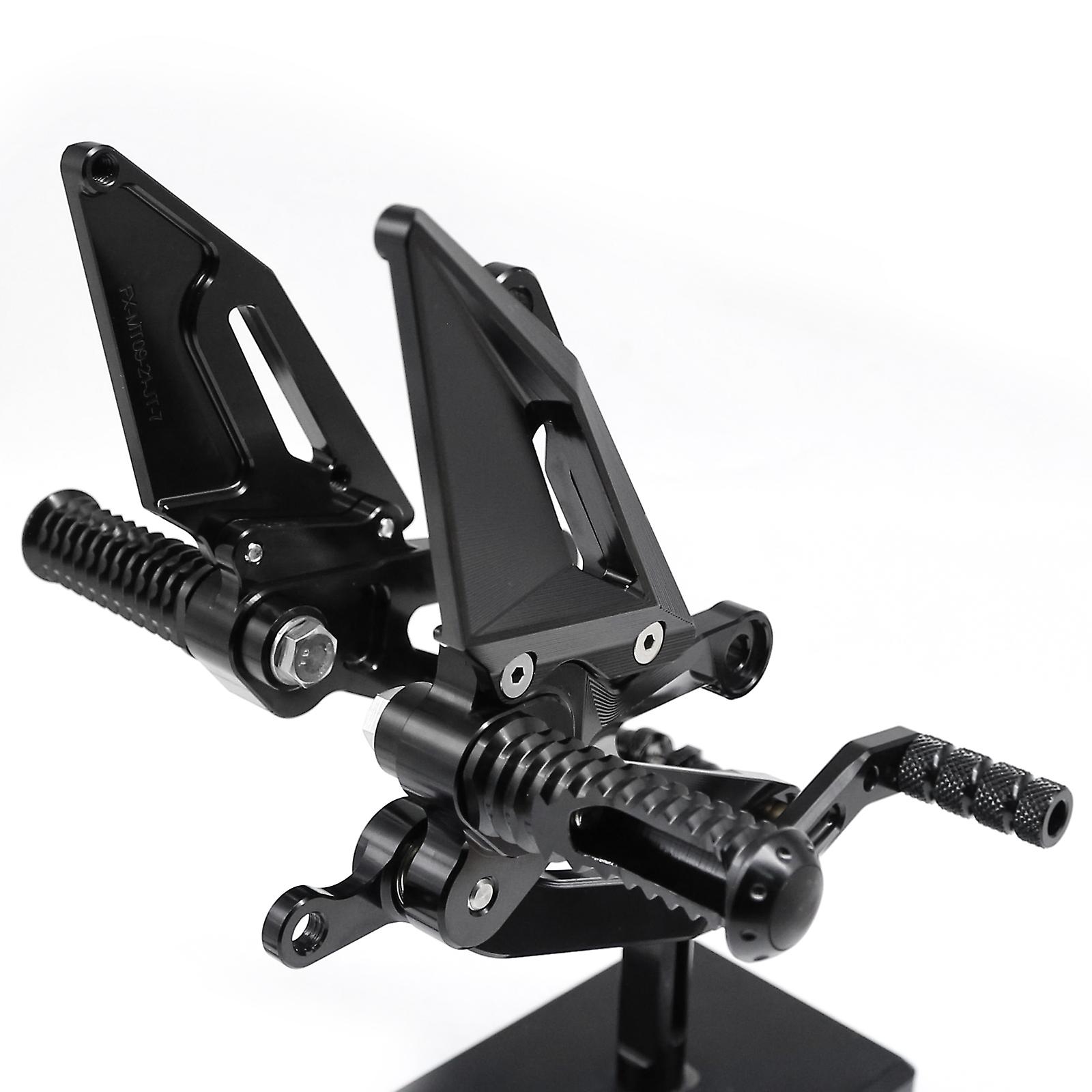 Qiilu Motorrad Fußrasten Satz - CNC Aluminium M8 Fußstützen 9,3x2,4x2,4cm