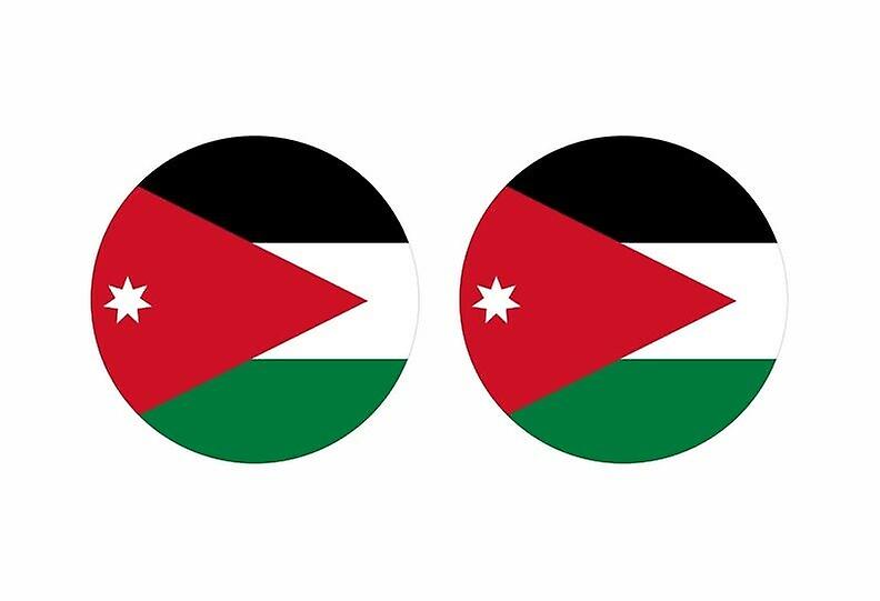 2x stick sticker round cocarde flag jordan