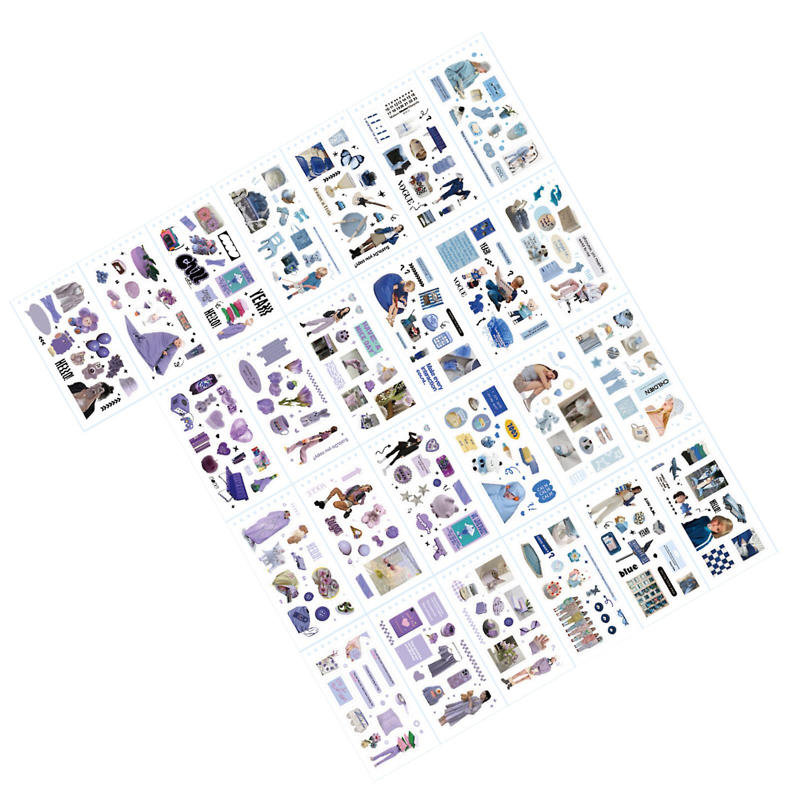 50 Sheets Scrapbook Stickers Paper Multipurpose Diary Journaling