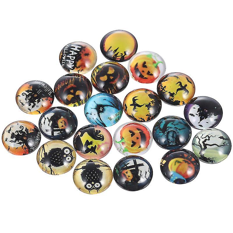 60pcs Round Time Gemstone Patch For Halloween Decorations