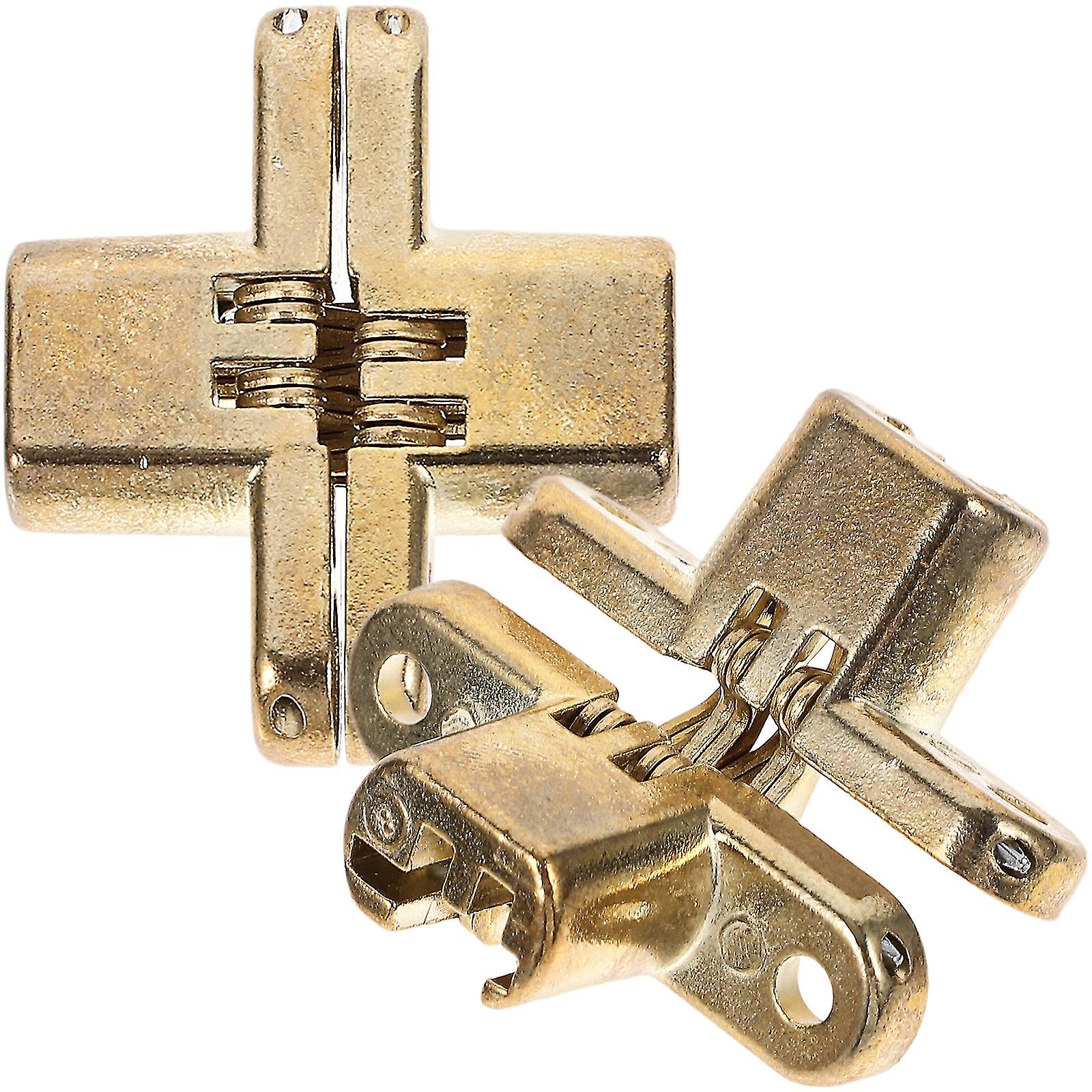 2 Pcs Spring Hinges Case Hinges Invisible Cross Hinge Alloy Hinge Door Hinge