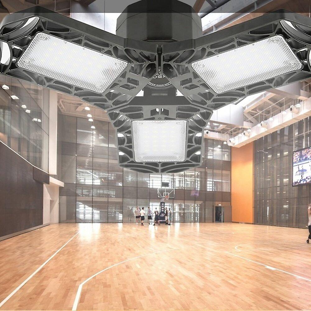 Ac85-265v 60w E27 Led Light Bulb Three-leaves Deformable Foldable Workshop Ceiling Garage Lamp