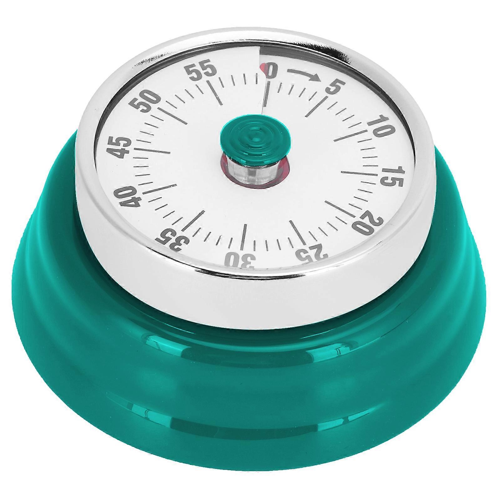 Magnetic Kitchen Timer Manual Mechanical Alarm Cooking Countdown Reminder for Time ManagementVisual Timer: Dark Green