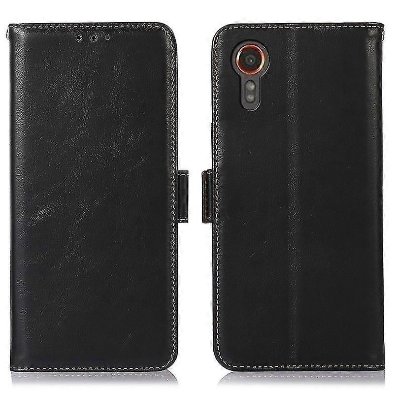 لسامسونج غالاكسي Xcover 7 محفظة حالة الهاتف طبيعي جلد البقر Rfid حجب