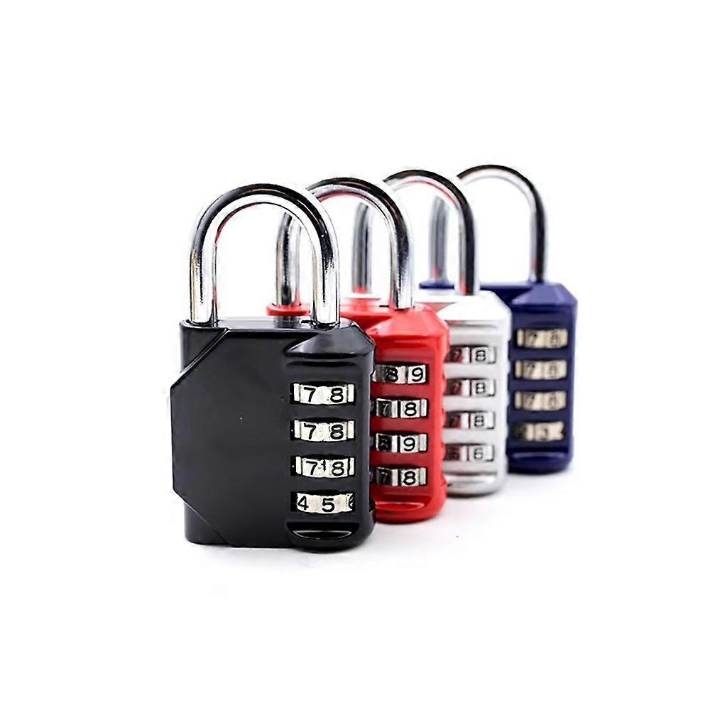 Set of 4pcs Coded Padlocks 4 Digit Code Locks