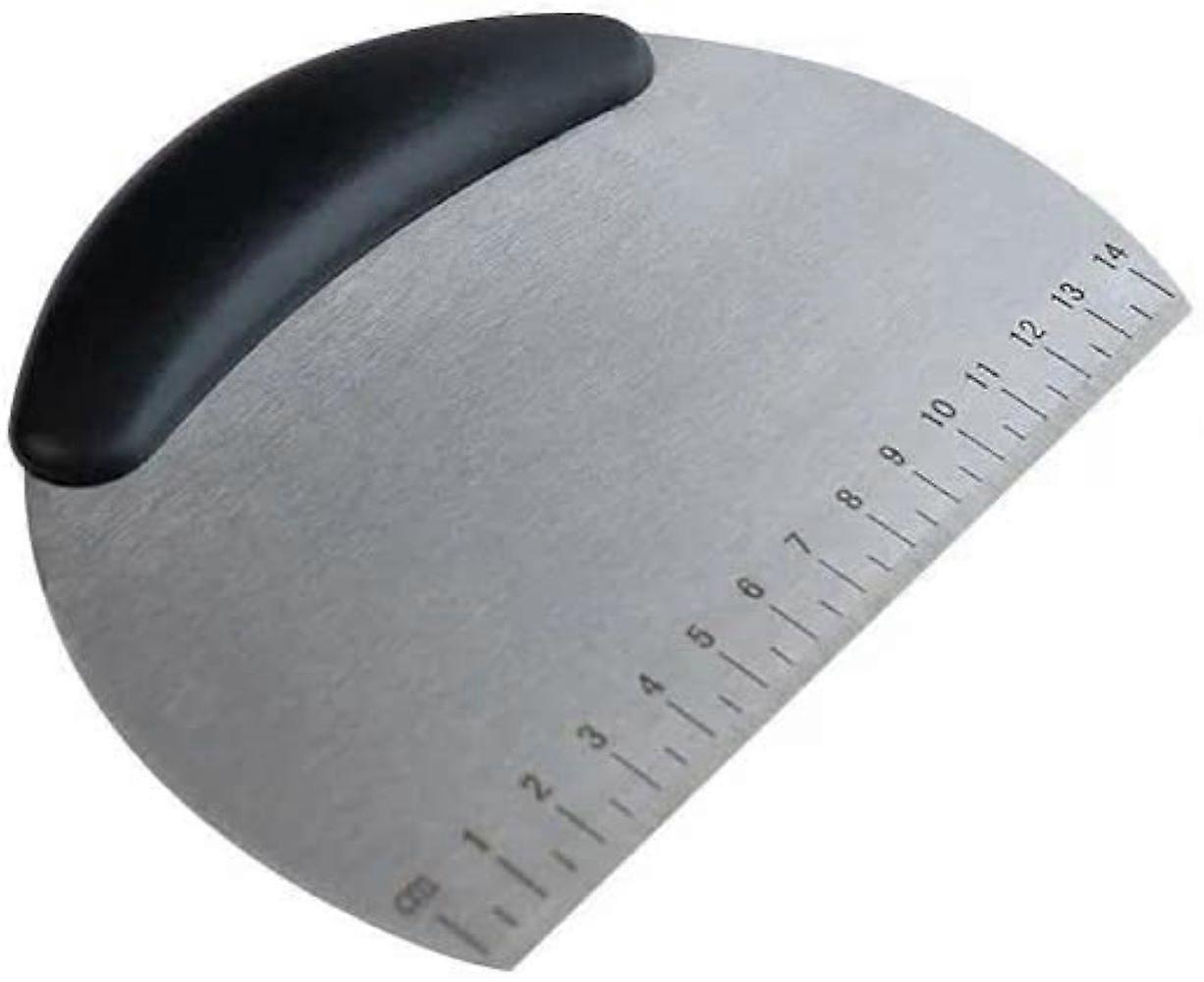 2pcs Stainless Steel Pizza Dough Scraper with Knife Handle Dough Cutter 14cm