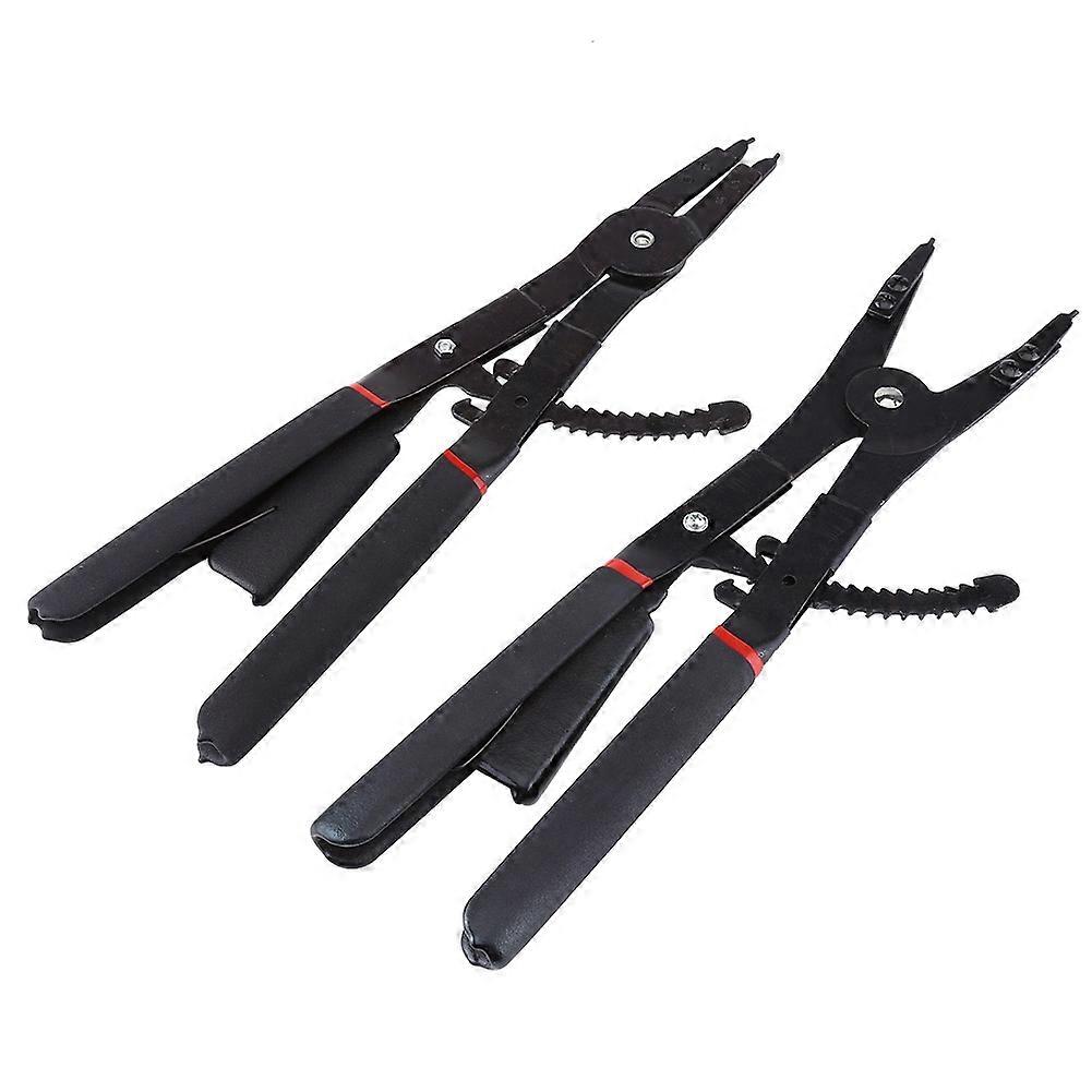 16" Universal Circlip Snap Ring Pliers Tool Set Retaining Ring With Replacement Tips E2U334