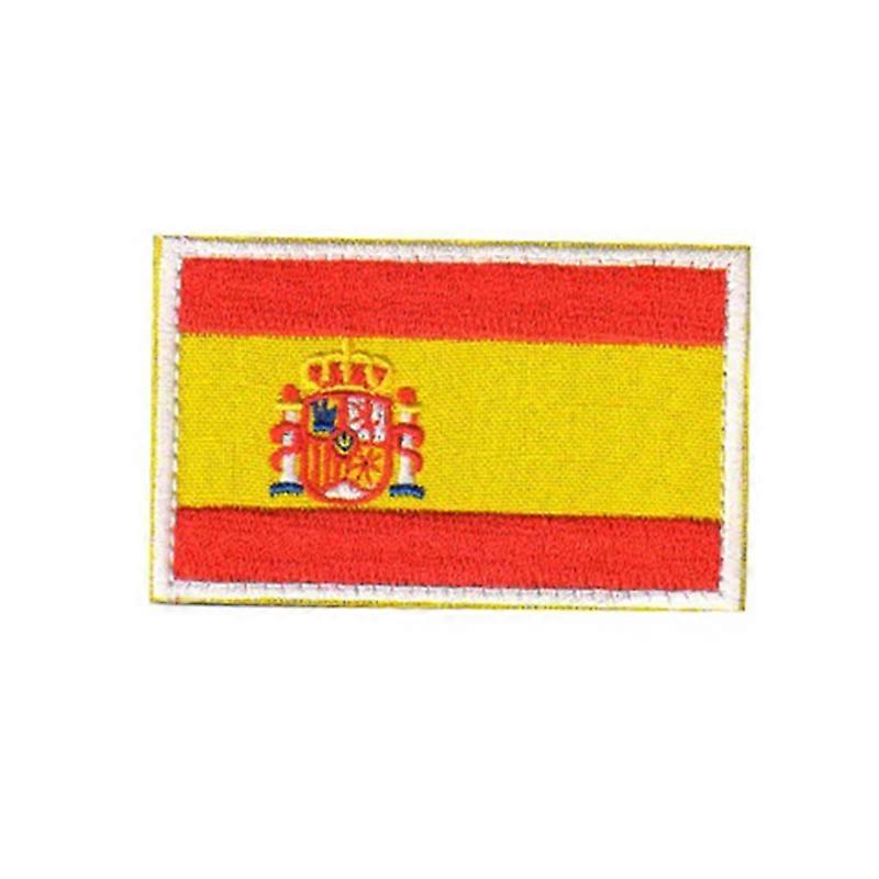 דגל כדור הארץ דגל ספרד לאומי רקמה 50x80mm ללא דהייה Esp es Espana דגל ספרד כרזה עבור תיקון בד חגיגה