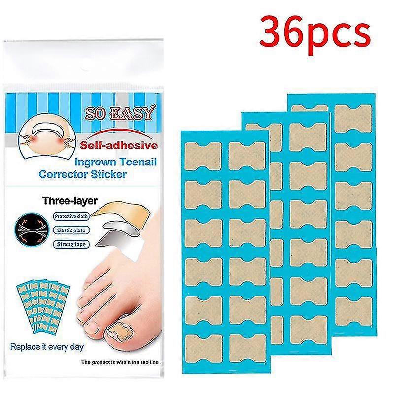 36pcs Nail Correction Stickers Toenail Patch Ingrown Paronychia Pedicure Tool Toe Inlay Corrector Elastic Nail Patch