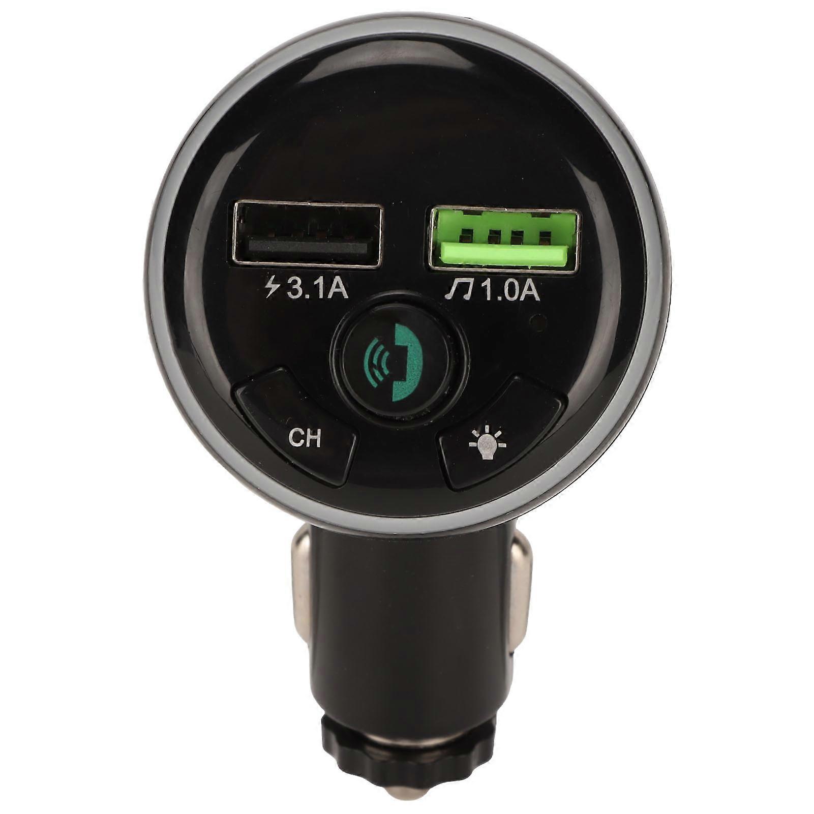 Car Blue Tooth FM Transmitter USB Data Interface Dimensional Sound Wireless Transmitter for Car F14