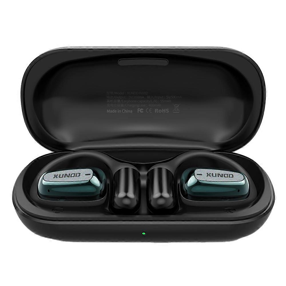 W002 ENC Noise Reduction Bluetooth Earhook Earbuds Open Ear Earphone - Black