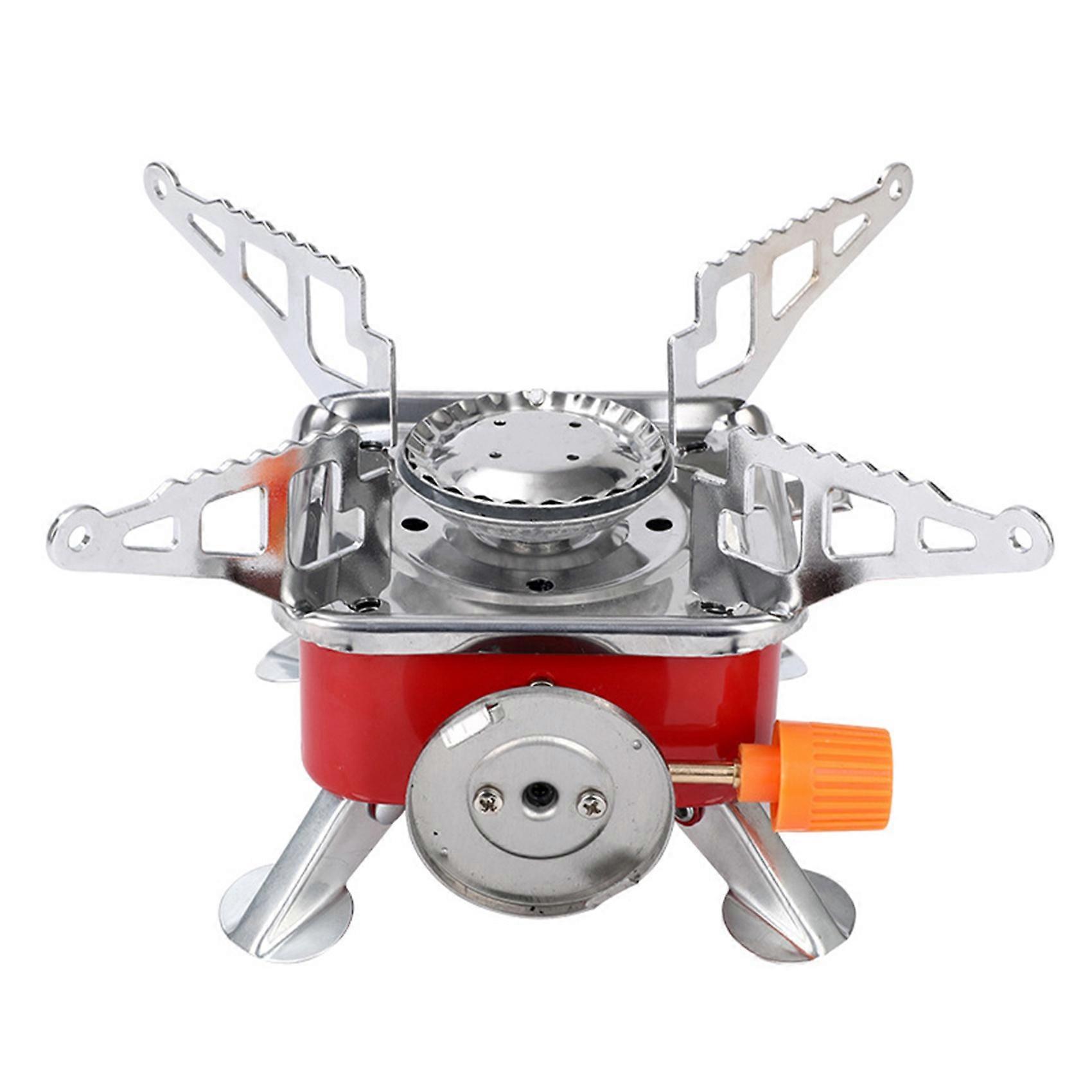 Windproof Burner Camping Gas Stove Foldable Stove Burners Outdoor Mini Portable Square Stove for Backpacking Hiking