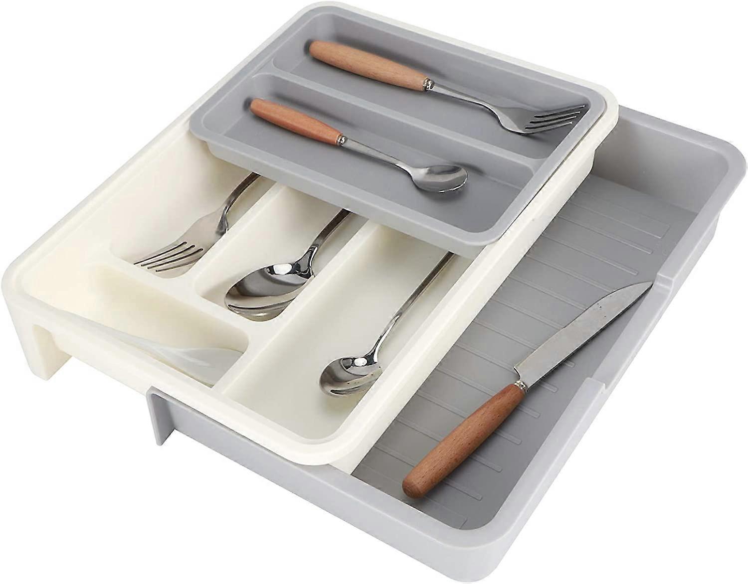 Silverware Organizer, Expanderbart justerbart förvaringsfack för bestick