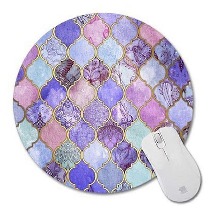 Round Mouse Pad With Diamond Pattern